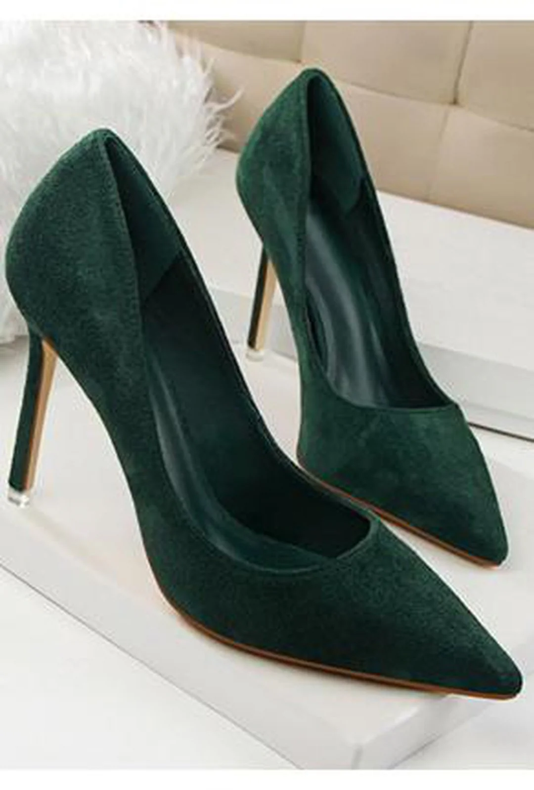 OLIVIA - SUEDE PUMPS HEELS - Image 11