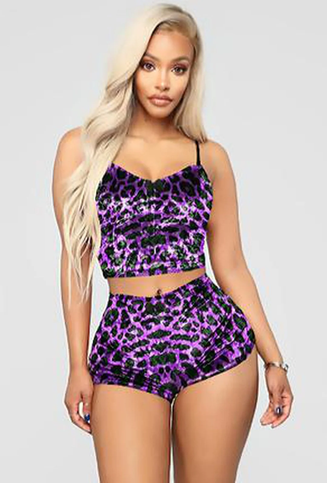 PATTY - LEOPARD VELVET LOUNGEWEAR SET - Image 5