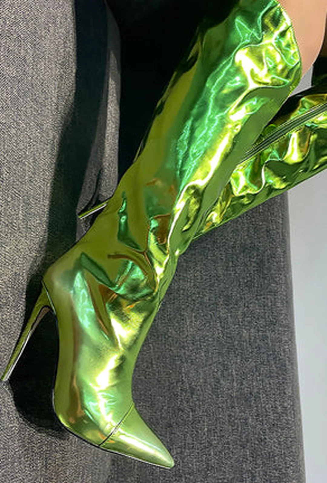 PEIGE - METALLIC KNEE HIGH BOOTS - Image 12