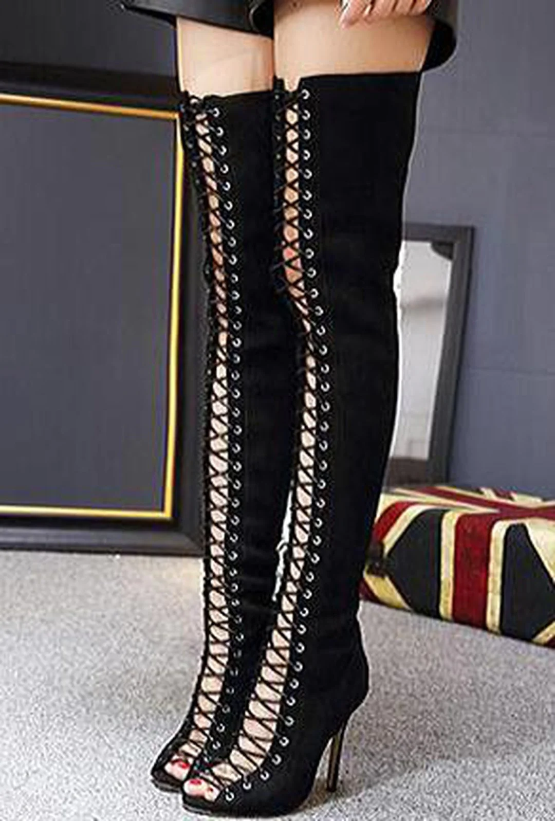 PENNY LANE - LACE FRONT OTK BOOTS - Image 4