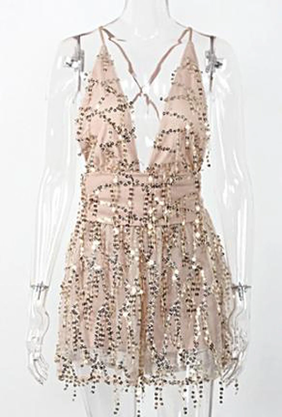 REQUEL - SHEER SEQUIN DRESS - Image 3
