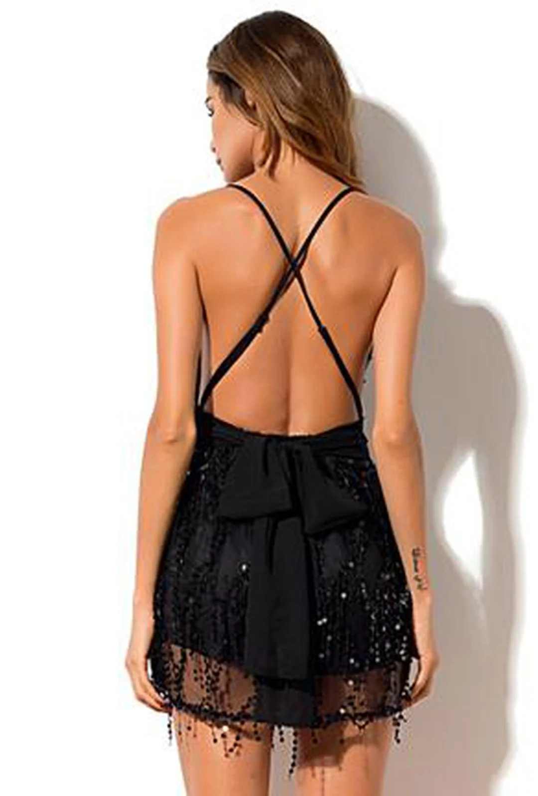 REQUEL - SHEER SEQUIN DRESS - Image 6
