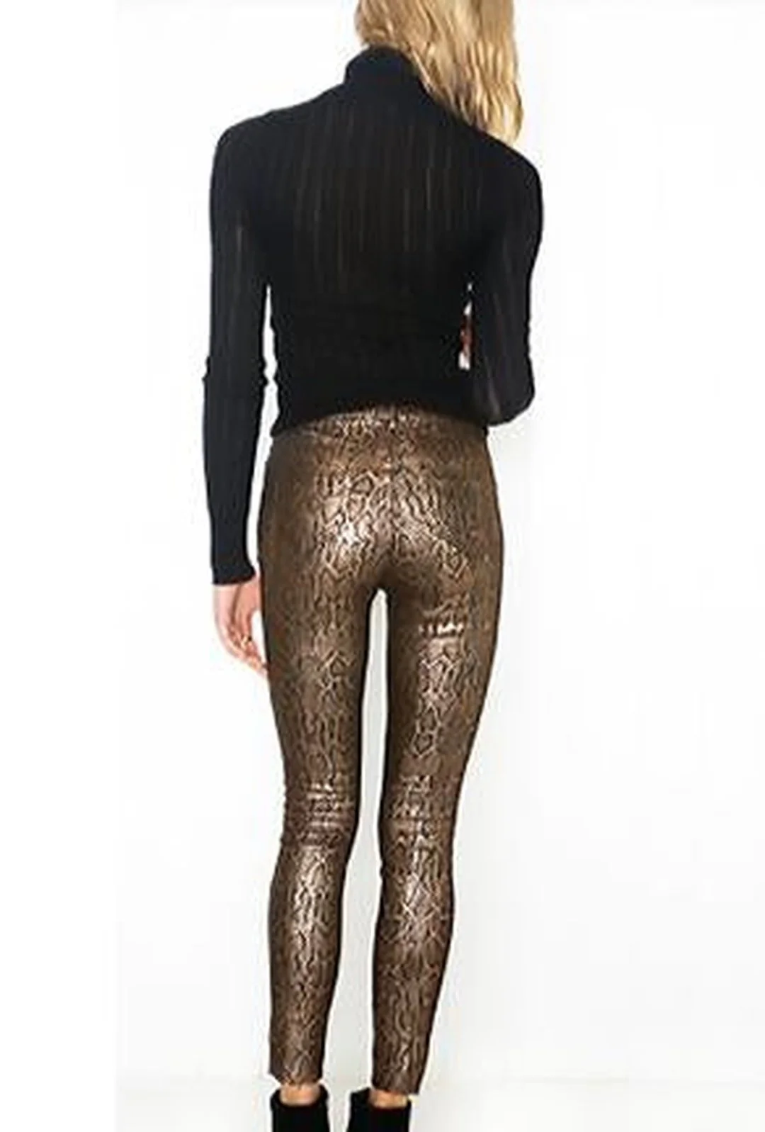 RESE - GOLD PYTHON PRINT JEANS - Image 5