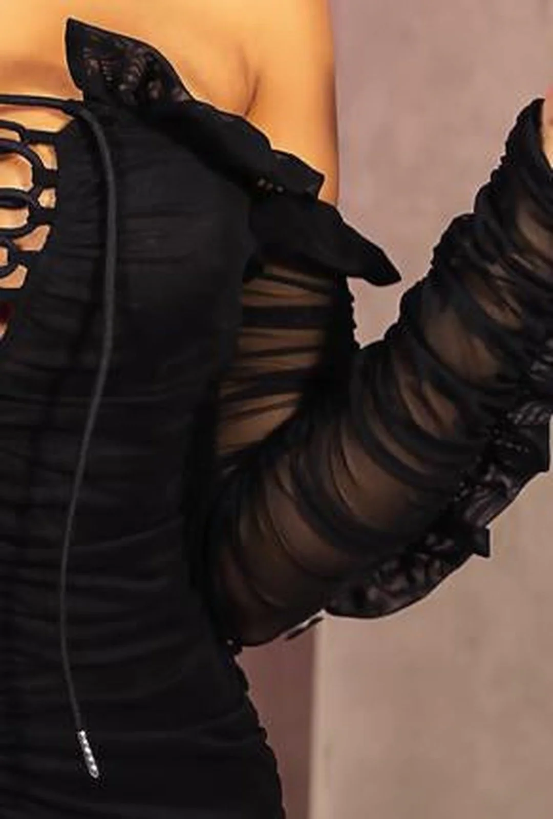 ROSALI - RUCHED & RUFFLED DRESS - Image 6