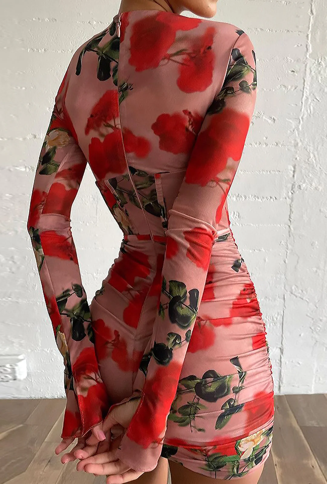 ROSELLE - CORSET PRINTED ROSE DRESS - Image 4