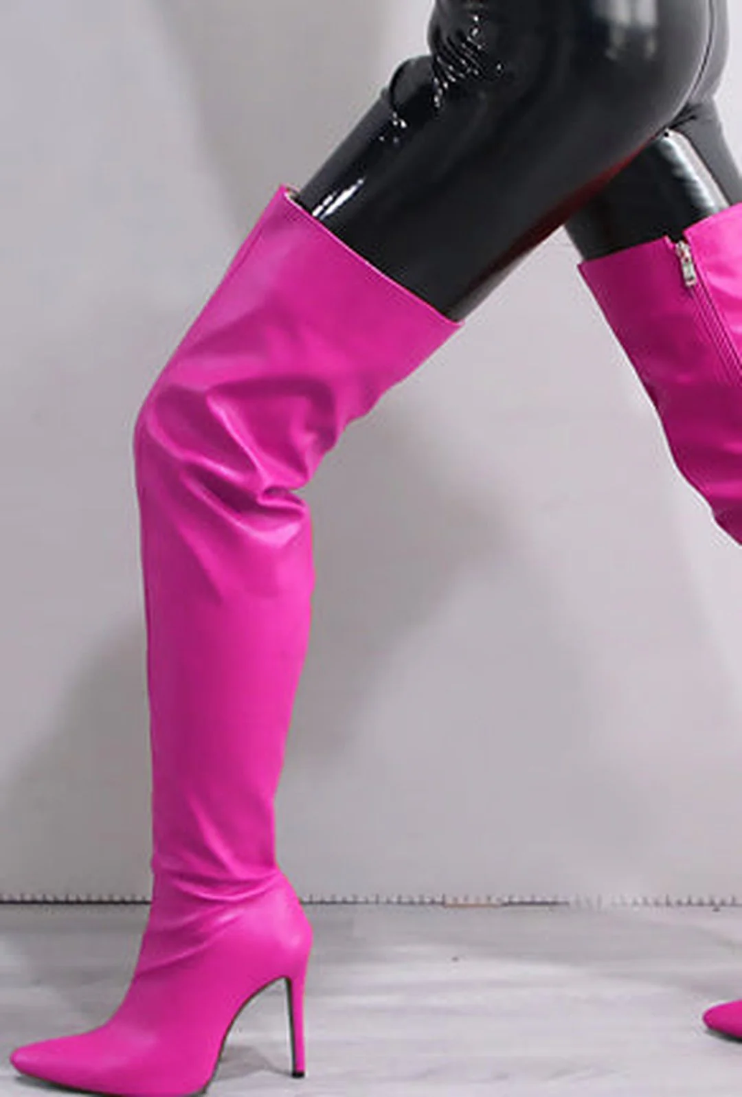 SABOURIN - ZIPPER OTK BOOTS - Image 10