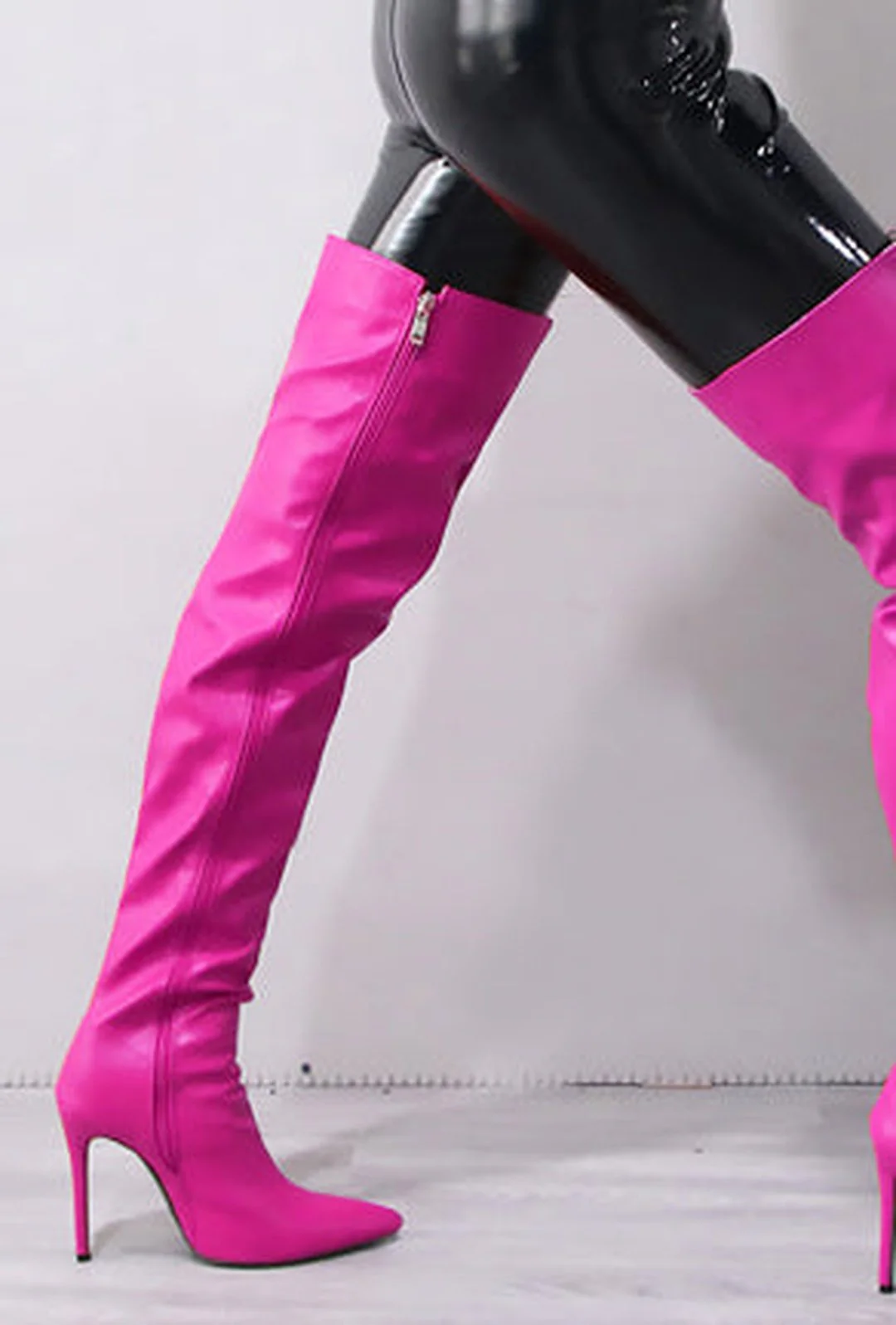 SABOURIN - ZIPPER OTK BOOTS - Image 13