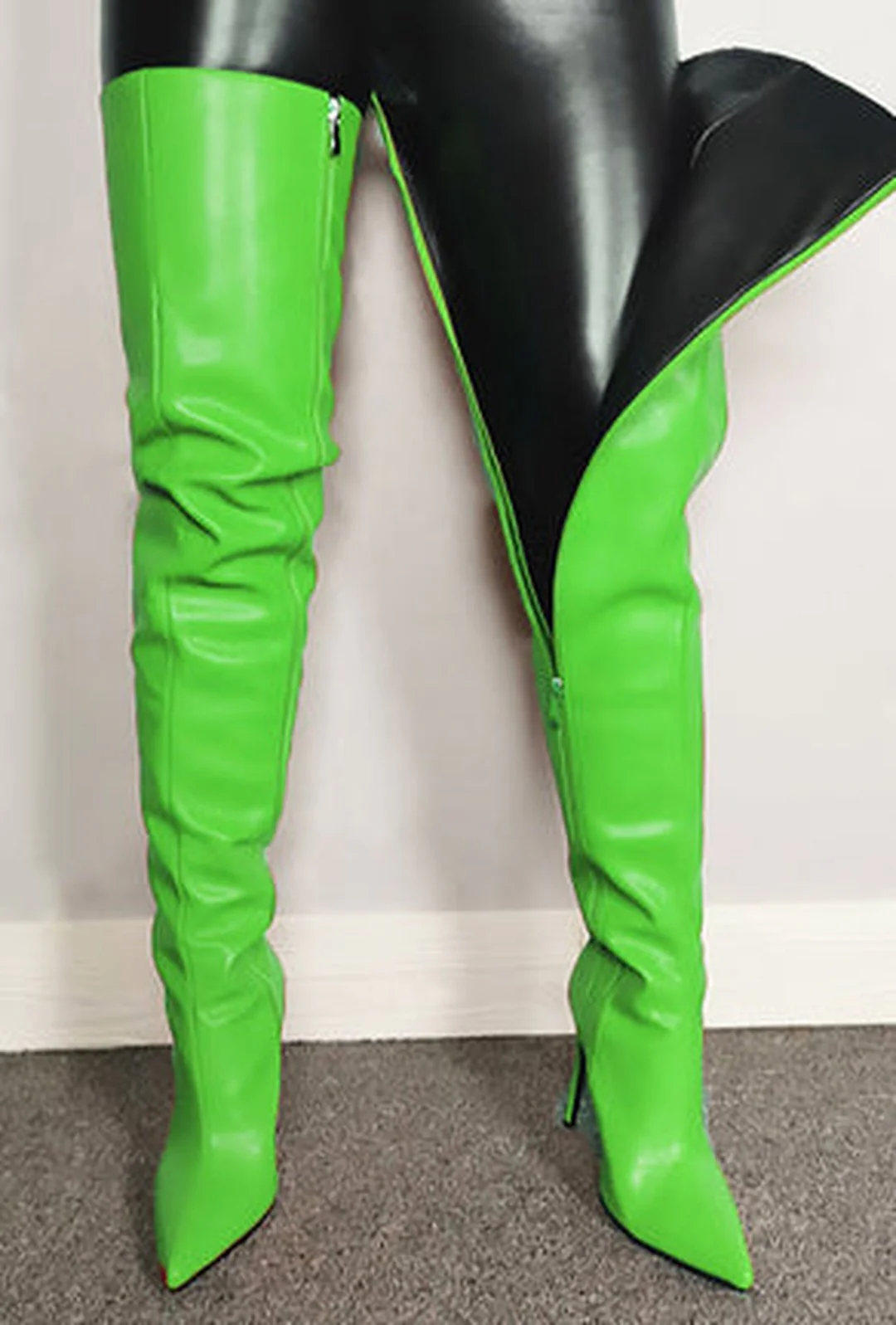 SABOURIN - ZIPPER OTK BOOTS - Image 3