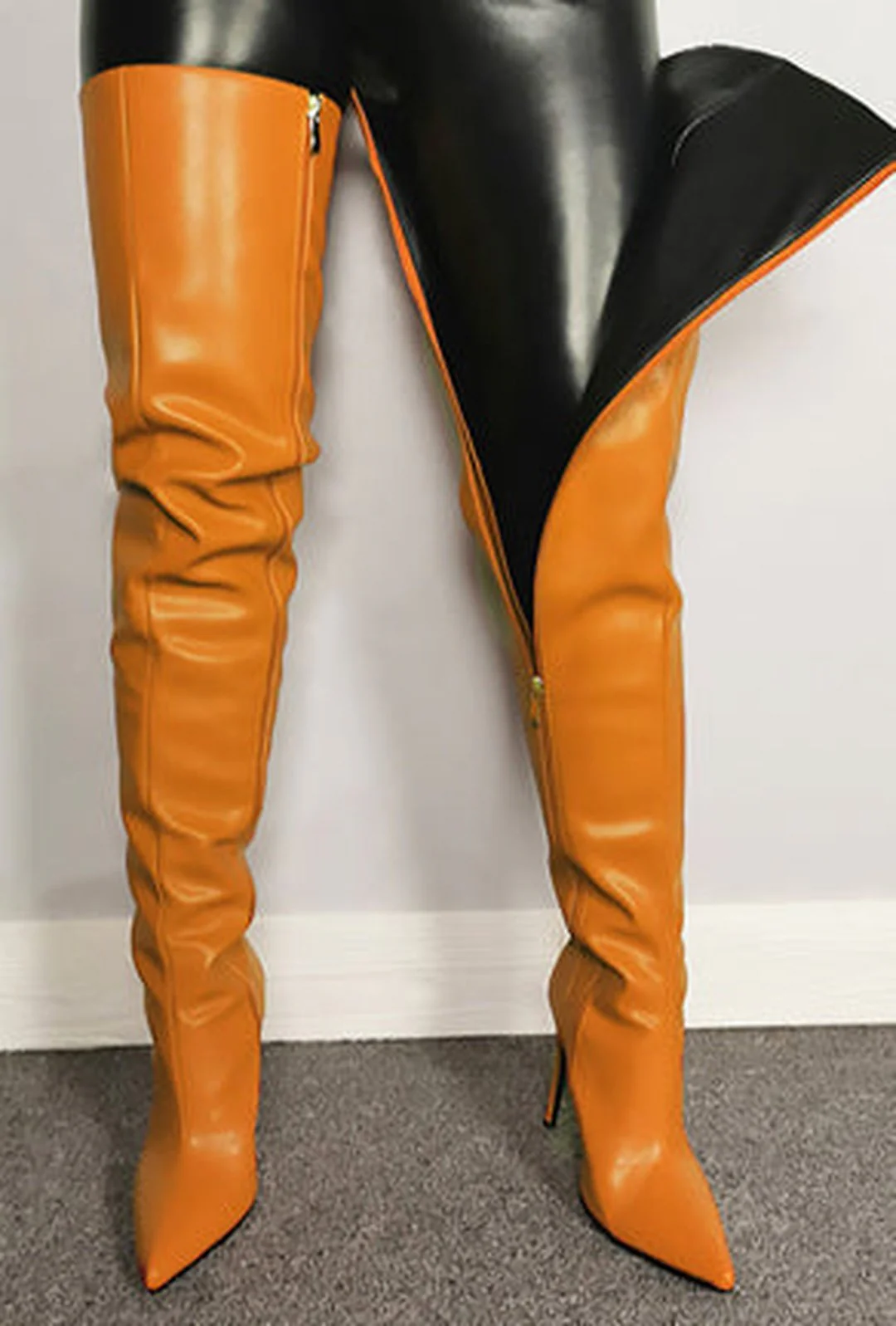 SABOURIN - ZIPPER OTK BOOTS - Image 5