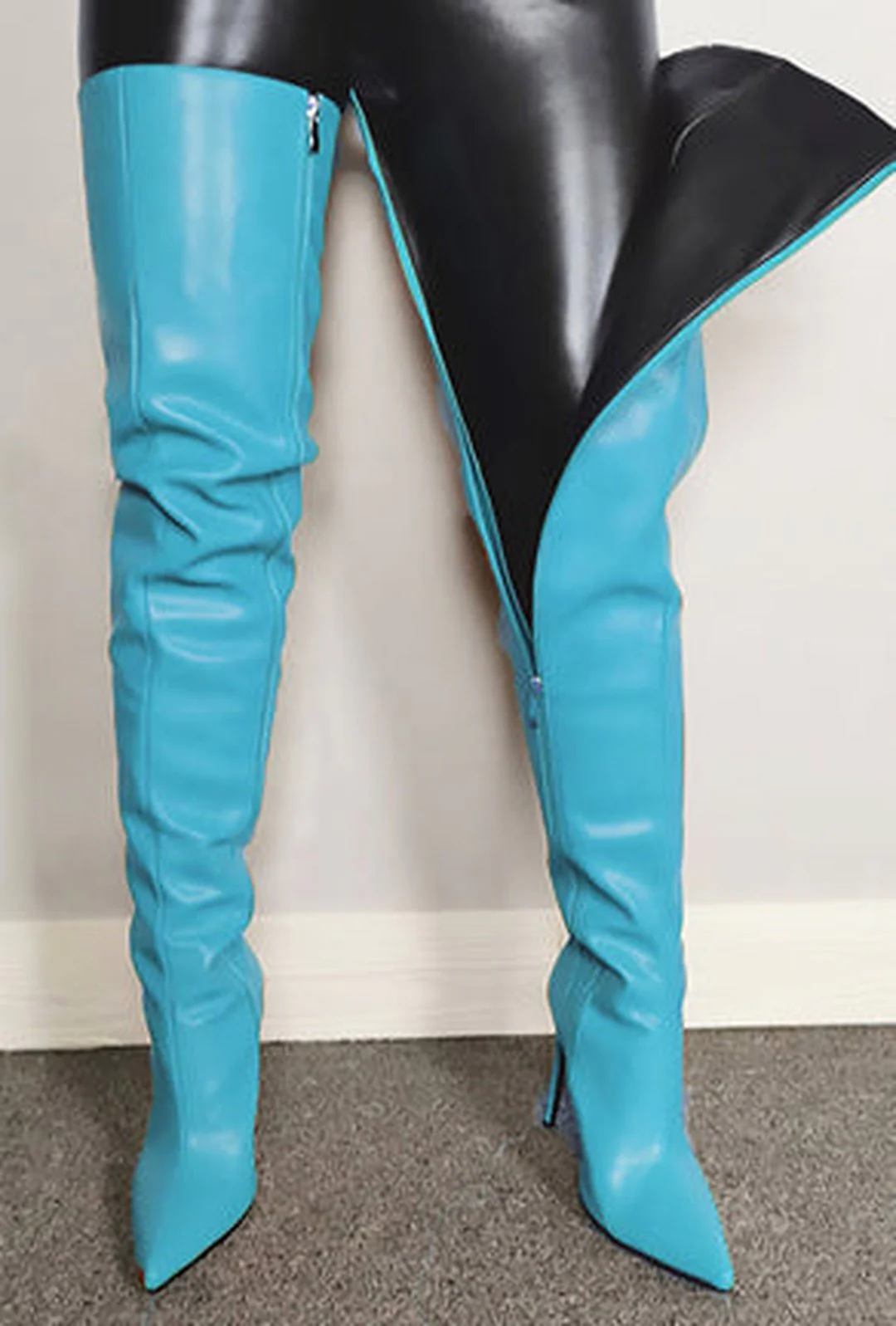 SABOURIN - ZIPPER OTK BOOTS - Image 6