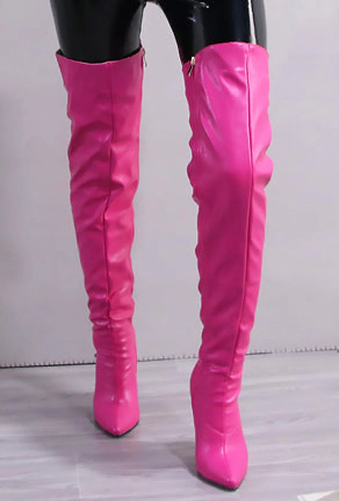 SABOURIN - ZIPPER OTK BOOTS - Image 9