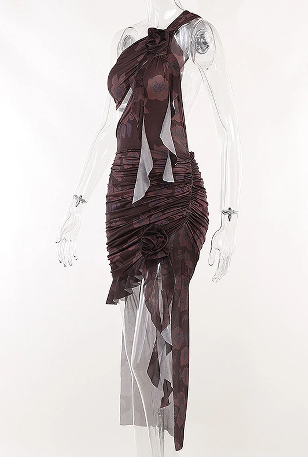 SAFURA - FLORAL PRINTED DRAPE DRESS - Image 6