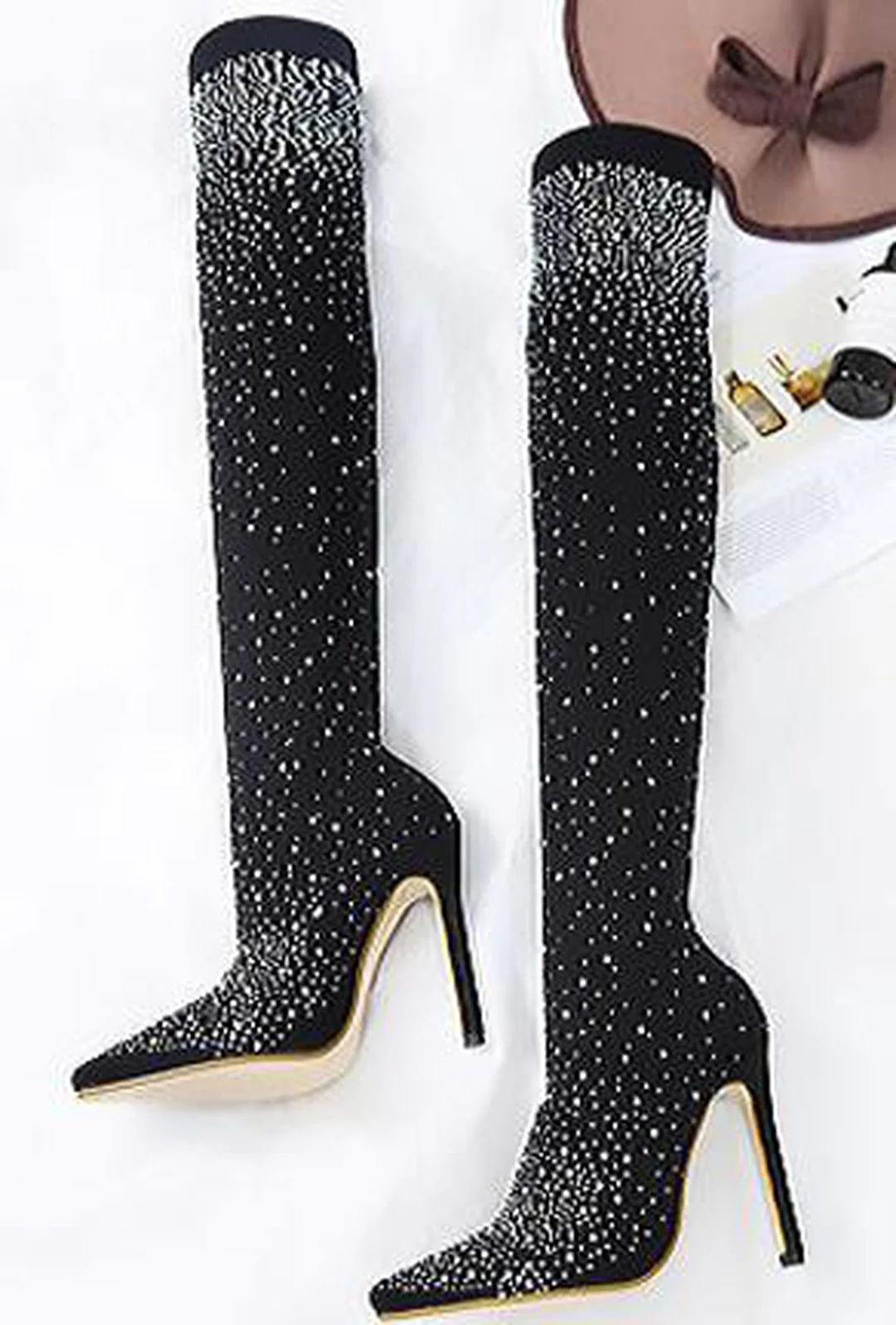 SANNI - SPARKLE STOCKING BOOTS - Image 5