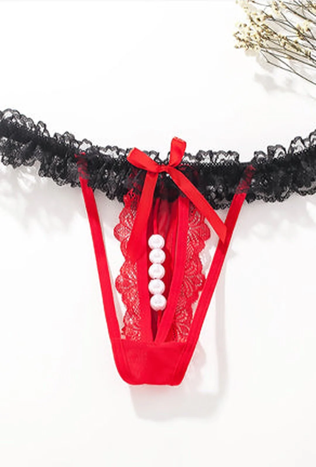 SOFFIA - LACE & PEARL LINGERIE PANTY - Image 7