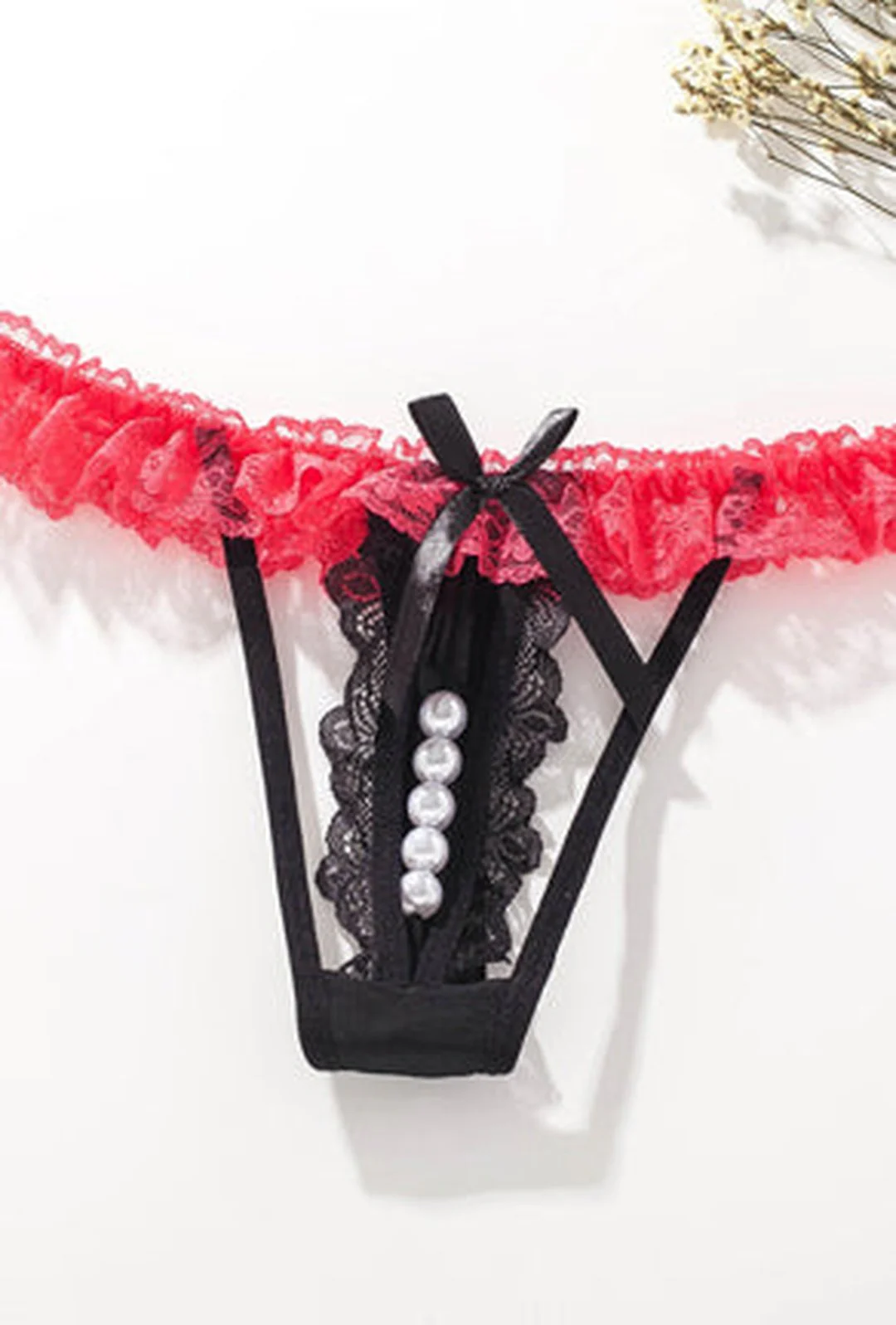 SOFFIA - LACE & PEARL LINGERIE PANTY - Image 9
