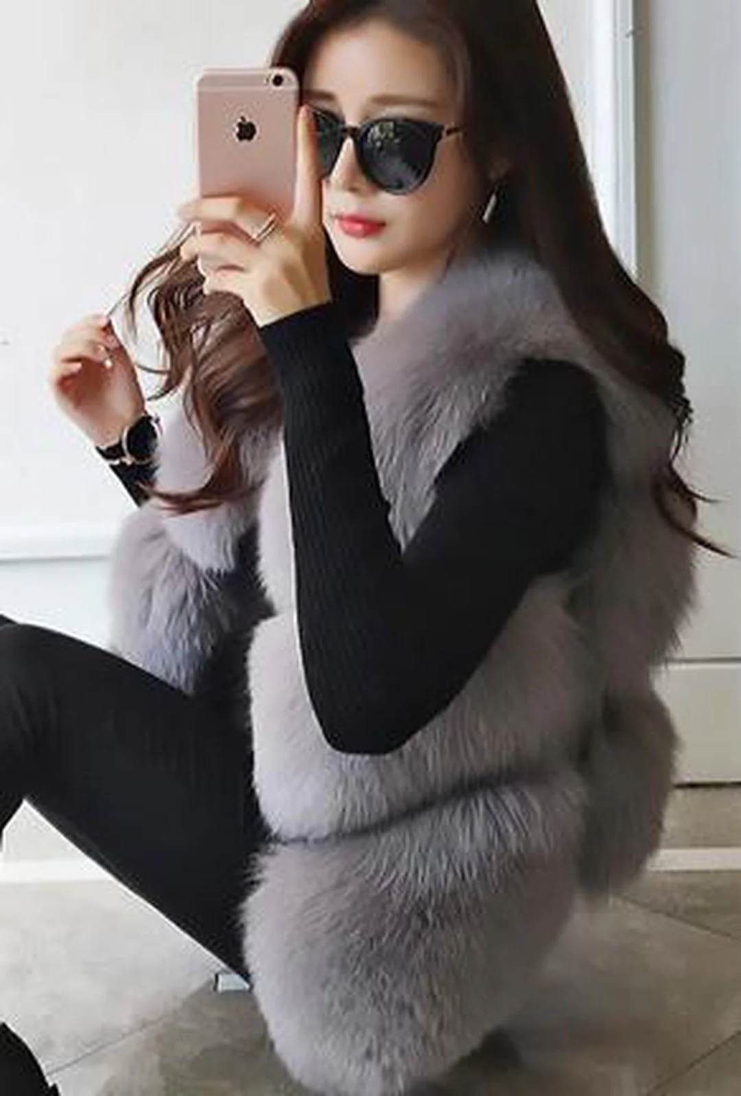 SOFIA - PUFFY BOLERO FUR VEST - Image 9