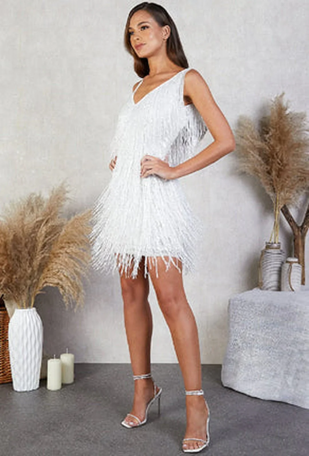 STAR - V-NECK GATSBY FRINGE DRESS - Image 7