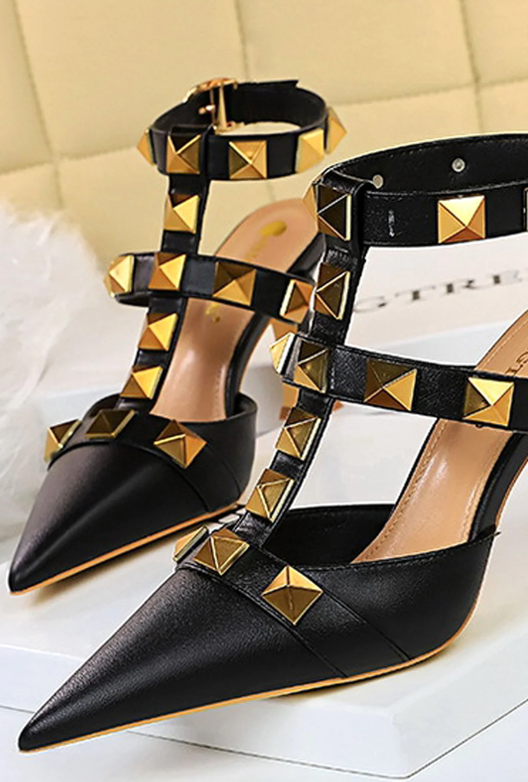 VILERIE - STUDROCK POINTY KITTEN SANDALS - Image 6