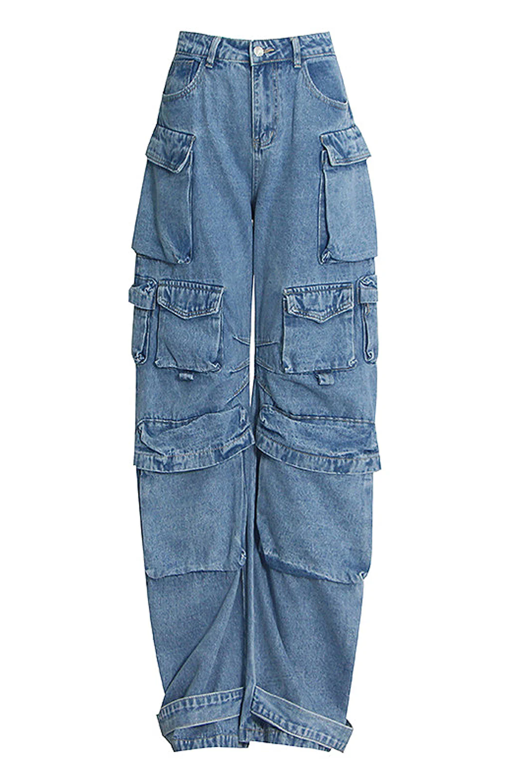 WICTORIA - CARGO DENIM BAGGY PANTS - Image 3