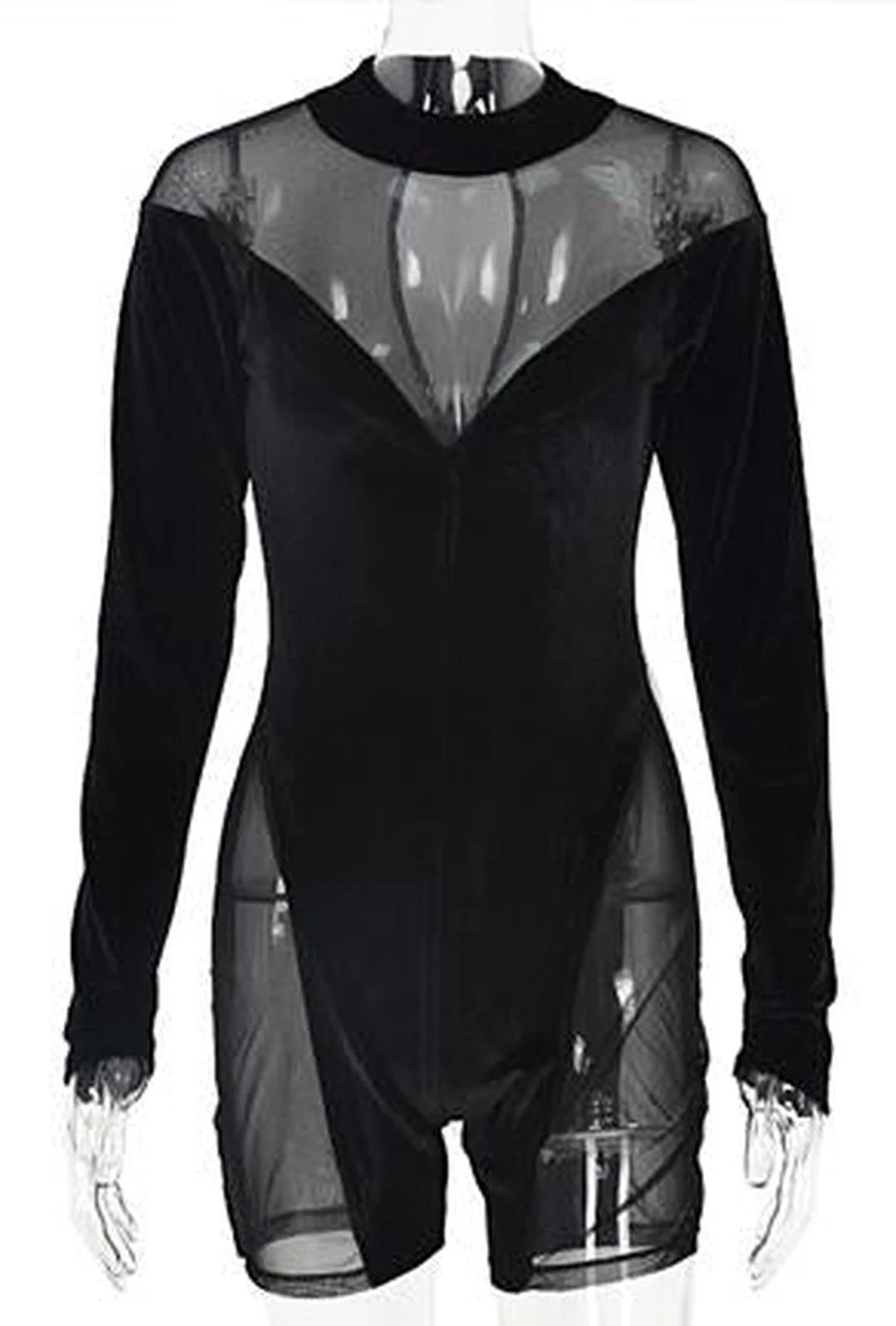 YANNA - VELOUR ROMPER BODYSUIT - Image 4