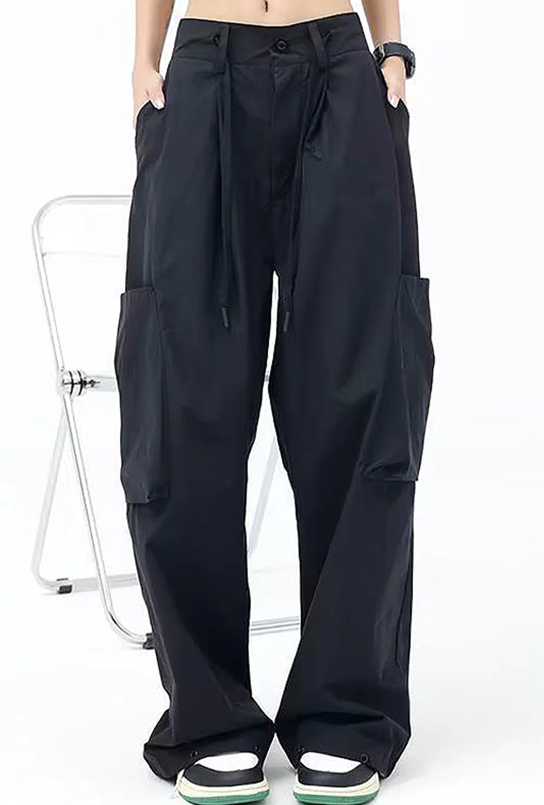 YAZZY - BAGGY CARGO PARACHUTE PANTS - Image 4